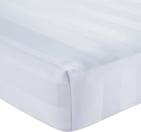 Biela napínacia saténová plachta 150x200 cm So Soft Satin Stripe – Catherine Lansfield
