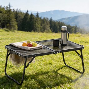 Garden Line SKLADACÍ TURISTICKÝ STÔL, ČIERNY, 60x40x26,5 CM *3224