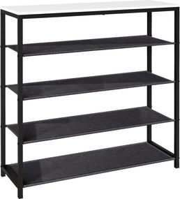 XXXLutz REGÁL NA TOPÁNKY, čierna, biela, 90/87/30 cm MID.YOU - Online Only drobný nábytok - 000657051301
