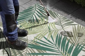 Hanse Home, Kusový koberec Beach 103843 Green / Cream – na von aj na doma, 80x150, zelená, chodba / predsieň