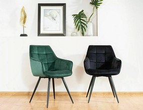 SI Lilia Velvet stolička čierna