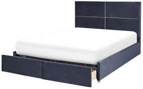 Manželská posteľ 180 cm Vissarion (čierna) (s roštom a úložným priestorom). Vlastná spoľahlivá doprava až k Vám domov. 1076395