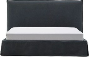 Antracitová čalúnená dvojlôžková posteľ 180x200 cm Jaira – Kave Home