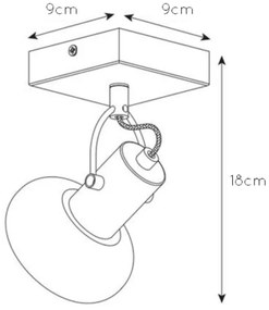 Lucide 17993/01/30 - Bodové svietidlo MADEE 1xE14/25W/230V