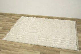 Koberec Shaggy/Sizal Akra 65274/655 krémový