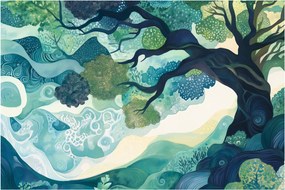 Obraz – Zelená koruna stromu života (90x60 cm)