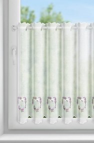 KRÁTKA ZÁCLONA NA PÚTKACH LAVENDER 145X70 CM KVETY
