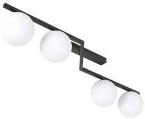 Stropné svietidlo NATON 4xE14/10W/230V čierna/biela