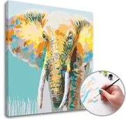 Maľovanie podľa čísel SLON AFRICKÝ – nízka náročnosť