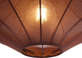 Japandi závesná lampa hnedá 50cm 3-svetlá - Plu