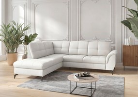 XXXLutz ROHOVÁ SEDAČKA, textil, koža, biela Sit & More - Sedačky - 000144016394