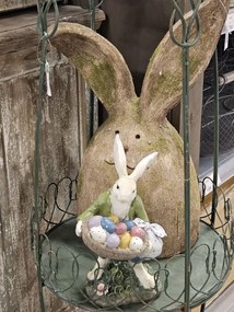 Dekorácia zajačik s vajíčkami  - 18*16*32 cm