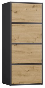 Skrinka Afoctera 1 (antracit + dub artisan). Akcia -20%. Vlastná spoľahlivá doprava až k Vám domov. 1132878