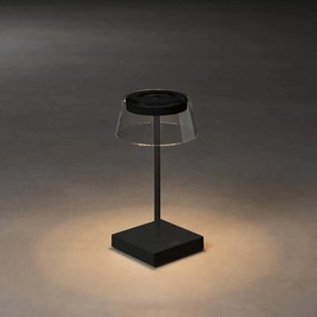 Stolová LED lampa Scilla s USB, čierna
