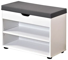 Kesper 15914 Botník s podsedákom, biela, 60 x 45 x 30 cm