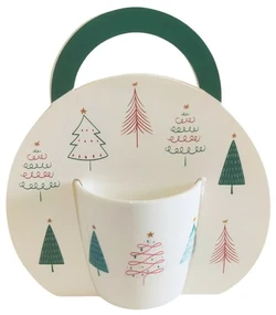 Home Elements Porcelánový hrnček s vianočným dizajnom Les 300 ml v darčekovom balení