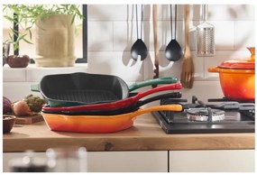 Silvercrest®  Liatinová grilovacia panvica, 24 cm, čierna + Liatinová servírovacia panvica, 2,4 l, čierna  (800011480)