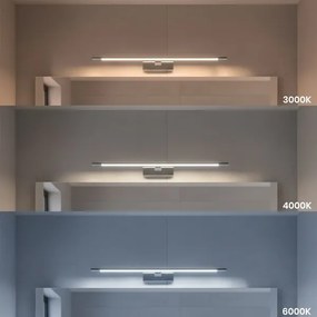 LED kúpeľňové osvetlenie na zrkadlo KLIMT LED/12W/230V 3000/4000/6000K 60 cm IP44 lesklý chróm