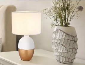 Stolná lampa Valentino, biela/zlatá%