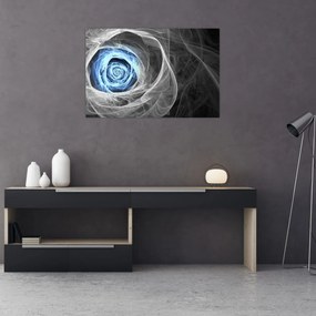 Obraz - Abstraktné ruže modrá (90x60 cm)