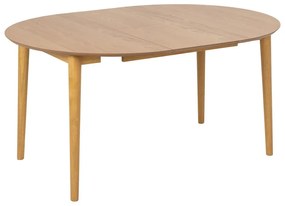 Okrúhly rozkladací jedálenský stôl s prídavnou doskou v dekore duba ø 115 cm Montreux – Actona