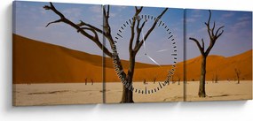 Obraz - Údolie smrti (s hodinami) (90x30 cm)