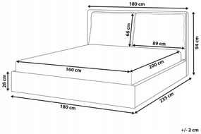 Beliani Vodná posteľ BAJONNA 160 x 200 cm Svetlobéžová manželská