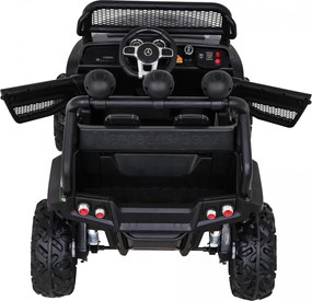 Ramiz Mercedes Benz Unimog pre deti Moro lak + pohon 4x4 + diaľkové ovládanie + batožinový priestor + pomalý štart + MP3 LED