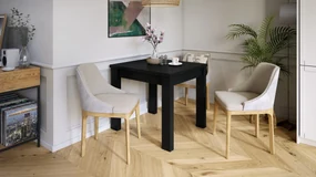 FONTE Čierny Mat - KLASICKÝ STÔL DO KUCHYNE/OBÝVACEJ IZBY 110x75 ROZKLADANÝ DO 155 cm!