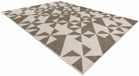 Koberec Šnúrkový SIZAL FLOORLUX 20489 champagne / taupe Trojuholníky