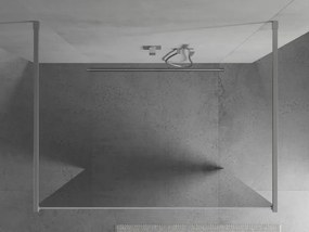 Mexen Kioto, priechodná sprchová zástena 110 x 200 cm, 8mm sklo vzor zrkadlo, 2x chrómová stabilizačná rozpera, 800-110-002-01-50