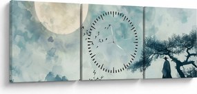 Obraz - Maľba splnu (s hodinami) (90x30 cm)