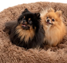 PuppyJoy Donut, okrúhly vankúš pre psa 100cm, veľkosť L, PJ-011, hnedá, HOM-50059