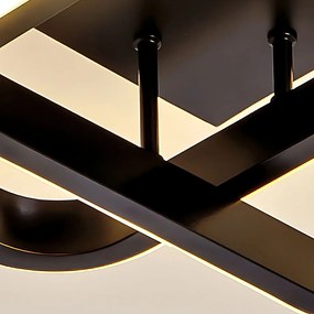 Toolight Toolight, LED stropné svietidlo 23x23cm, 22W, 3000K, LHJ074-C, čierna matná, OSW-50034