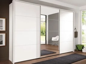 Šatníková skriňa Ernie, biela / zrkadlo%