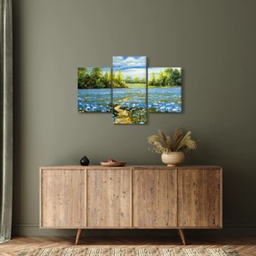 Obraz - Cestička v poli, olejomaľba (90x60 cm)