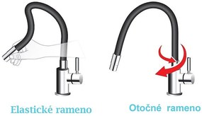 Ferro Drezy - sada granitový drez + flexi batéria Ferro Zumba BZA4B, 1-komorový 780x480 mm, šedá, DRGM48/78GA-SET1-PL