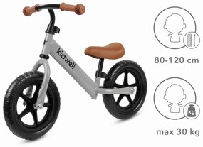 Balančný bicykel Kidwell REBEL 12" s EVA kolesami a nastaviteľným sedlom
