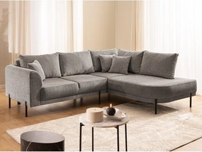 Taupe ženilková rohová pohovka (pravý roh/do L) Mauris – Ropez