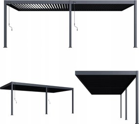 Záhradná pergola na stenu Deluxe Wall 3,6x7,2 Zastrešenie terasy Gutroof