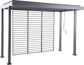 Sunfun Pergola s nastaviteľnou strechou BBQ, pôdorysný rozmer: 3,4 × 1,6 m, výška: 2,35 m, antracit