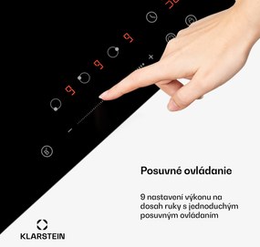 Klarstein Delicatessa Indukčná varná doska, 45 cm, 6600 W, 3 varné platne, Slider-Control, Boost