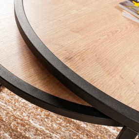 Odkladací stolík Tambur Oak, 2 ks
