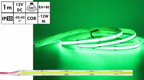 ecoPLANET Homogénny Neon COB LED pásik 12V 50m ZELENÝ
