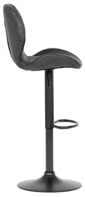 Autronic - Židle barová, černá COWBOY látka, černá podnož - AUB-431 BK3 AKCE