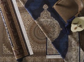 Koberec Exkluzívny Qum Silk 01 modrý