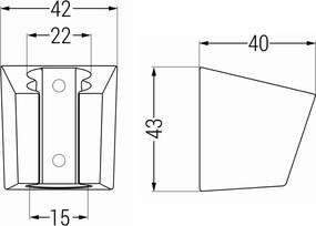 Držiak sprchy MAXMAX MEXEN - hranatý - čierny, 79353-70