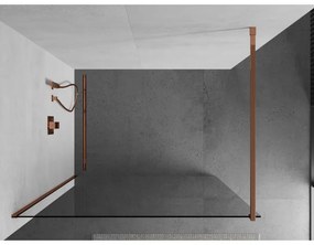 Mexen Kioto, sprchová zástena 115x200 cm, 8mm číre sklo, profil ružové zlato, 800-115-101-60-00