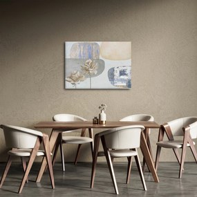 Obraz - Maľba s kvetmi a textúrami (70x50 cm)
