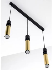 Jupiter 2007 - Luster na lanku ALAS 3xGU10/10W/230V zlatá/čierna